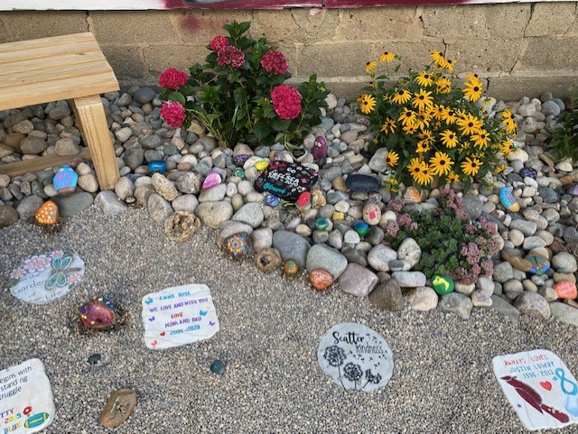 Kindness Rock Garden – On A Dragonfly's Wings