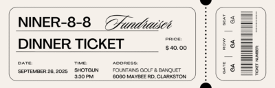 NINER-8-8 Golf Outing DINNER ONLY Tickets