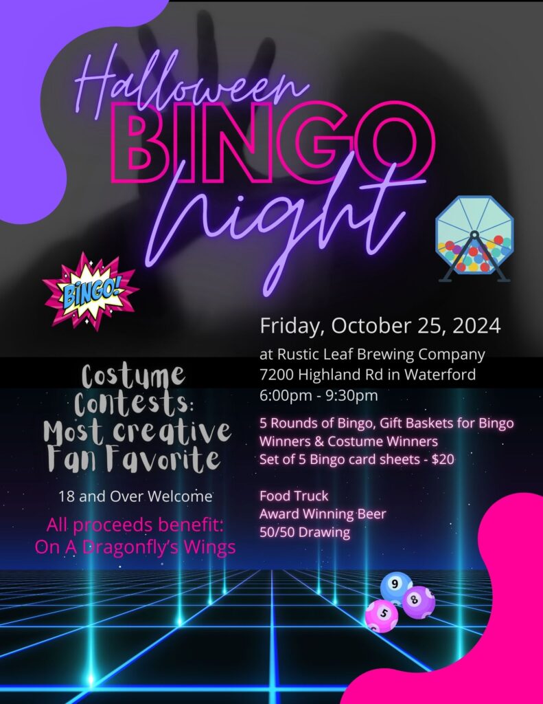 Halloween BINGO Night Fundraiser Flyer